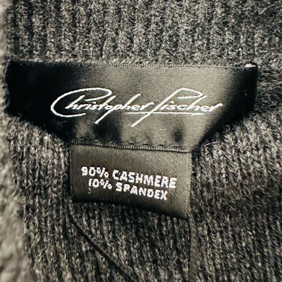 New Christopher Fischer grey turtleneck cashmere sweater - Picture 7 of 8